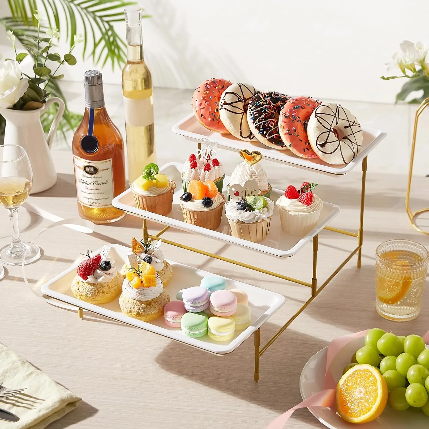 Serving Tray 3 Tier Cake Stand Buffet Display - Image 2