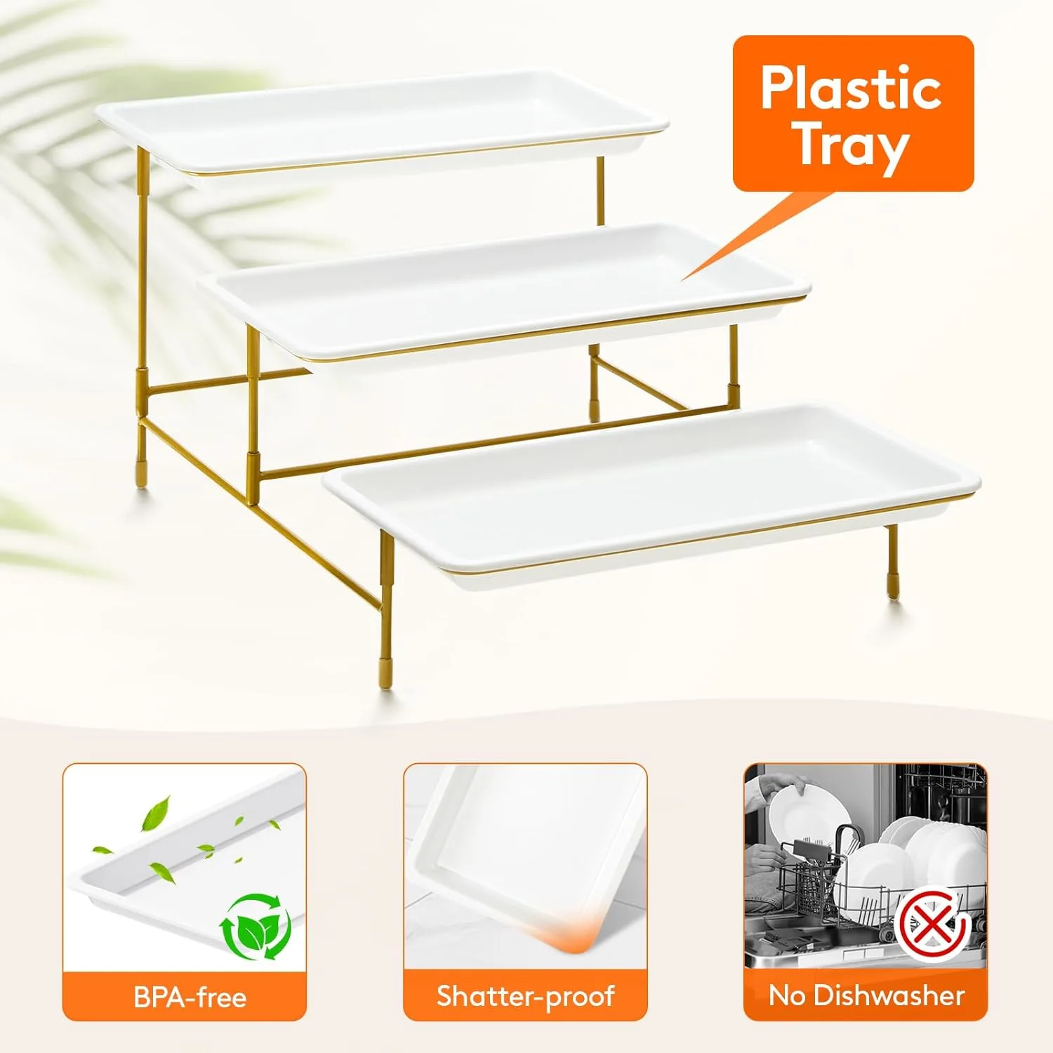 Serving Tray 3 Tier Cake Stand Buffet Display - Image 4