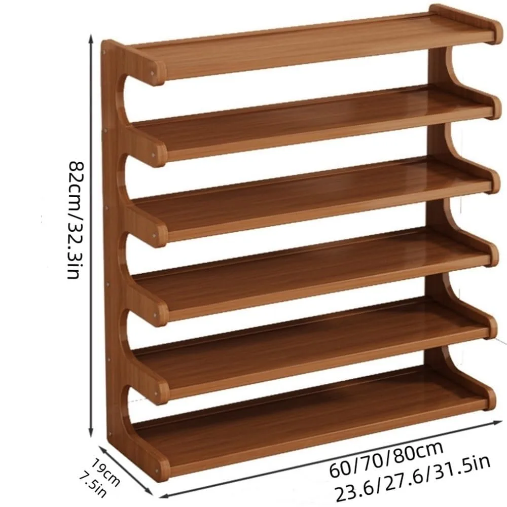 Space Saving Shoe Rack - Bamboo Multi-Tier Storage - Image 2