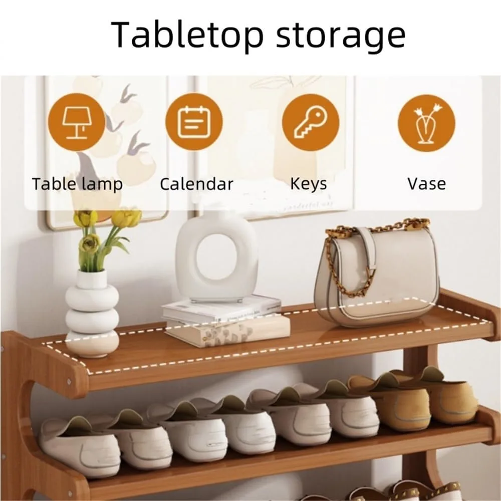Space Saving Shoe Rack - Bamboo Multi-Tier Storage - Image 3