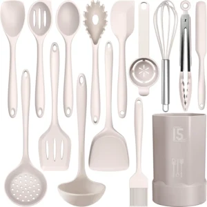 Silicone Cooking Utensils Set - Heat Resistant Kitchen Tools