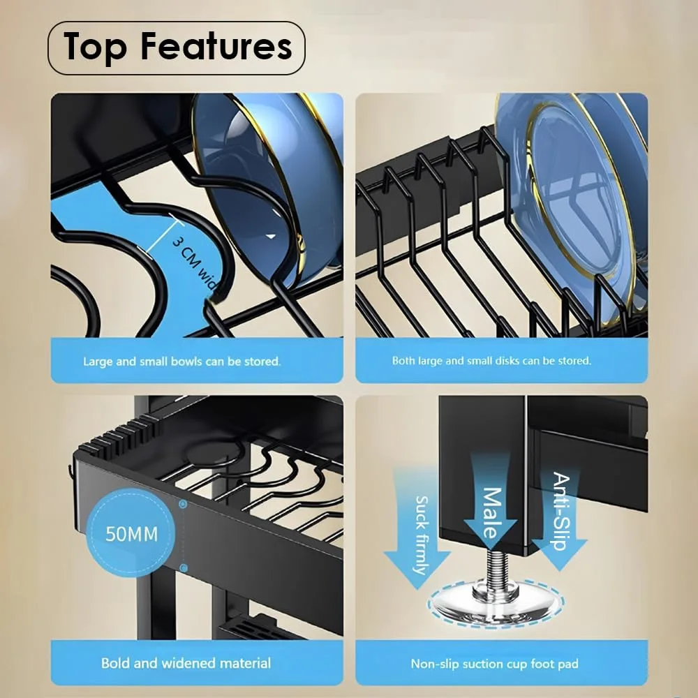 Over Sink Dish Rack Adjustable - Kitchen Organizer - Image 3