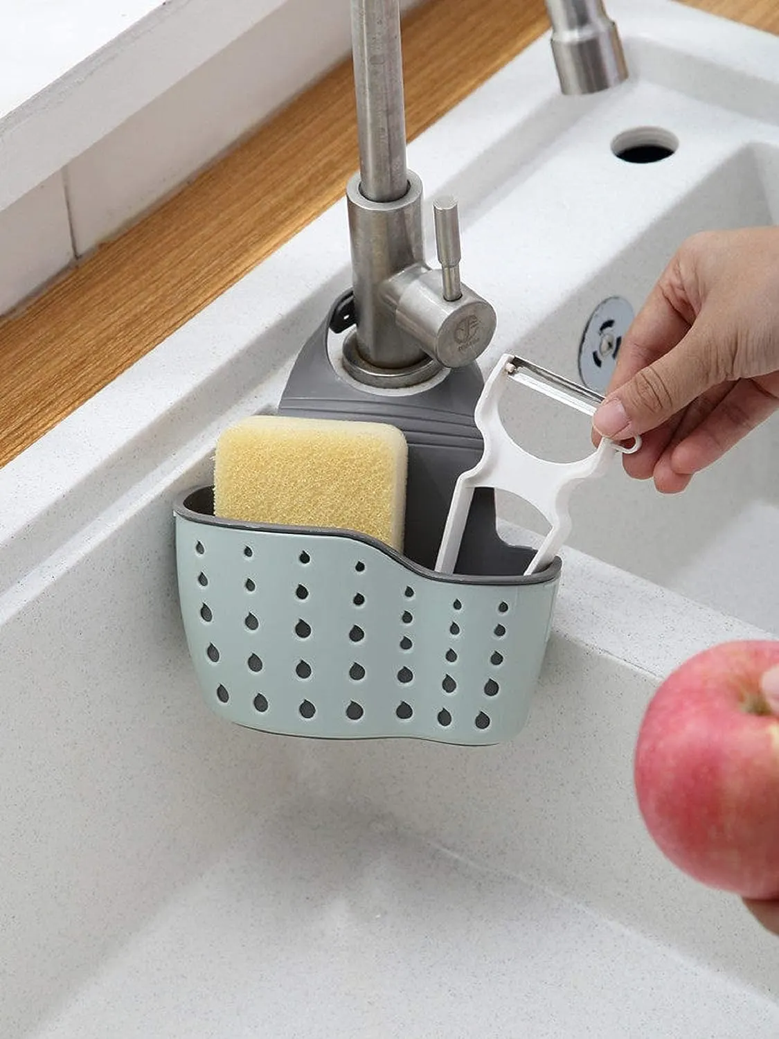 Sink Sponge Holder Kitchen Soap Drain Rack Organizer - Image 3