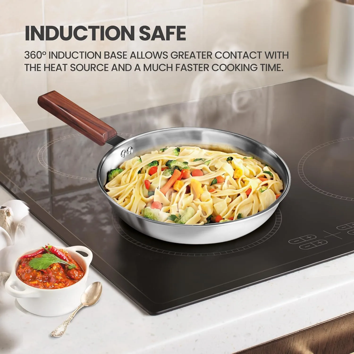 Triply Stainless Steel Cookware Set - Induction Safe - Image 4