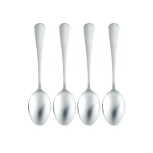Steel Spoons Set of 4 Heavy Duty Table Spoons