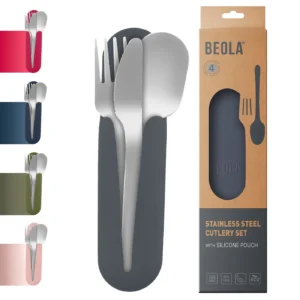 Travel Utensils Set, Stainless Steel Cutlery with Case