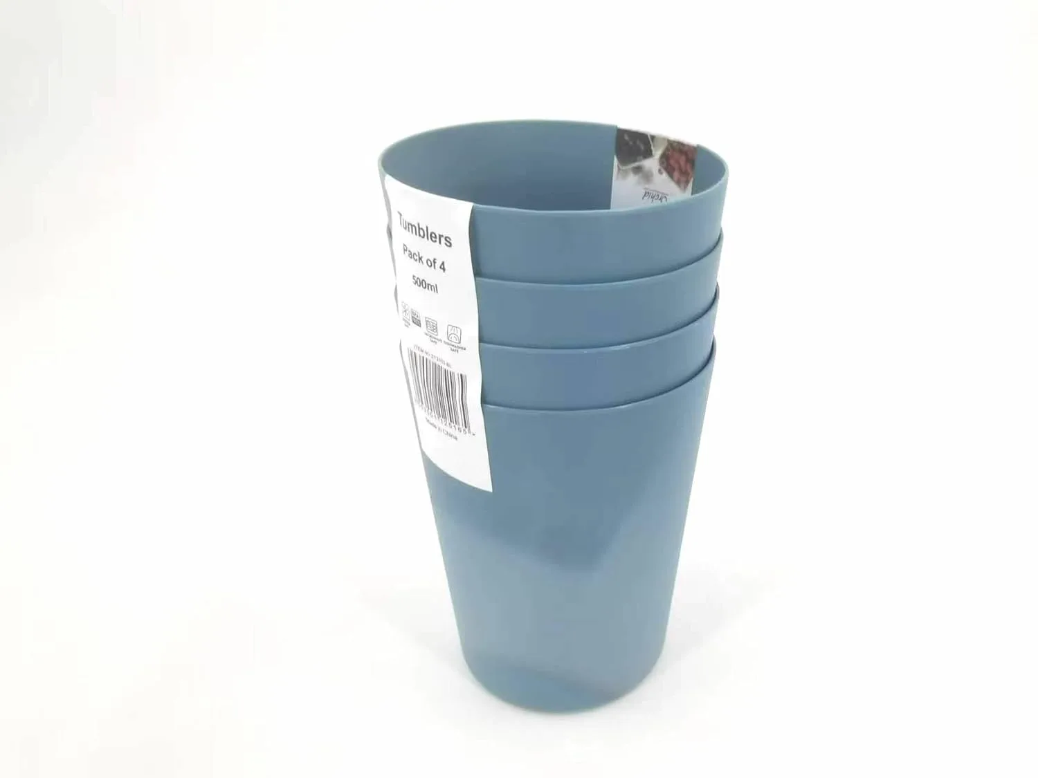 Tumblers Set of 4 - Durable Plastic Drinking Glasses - Image 3