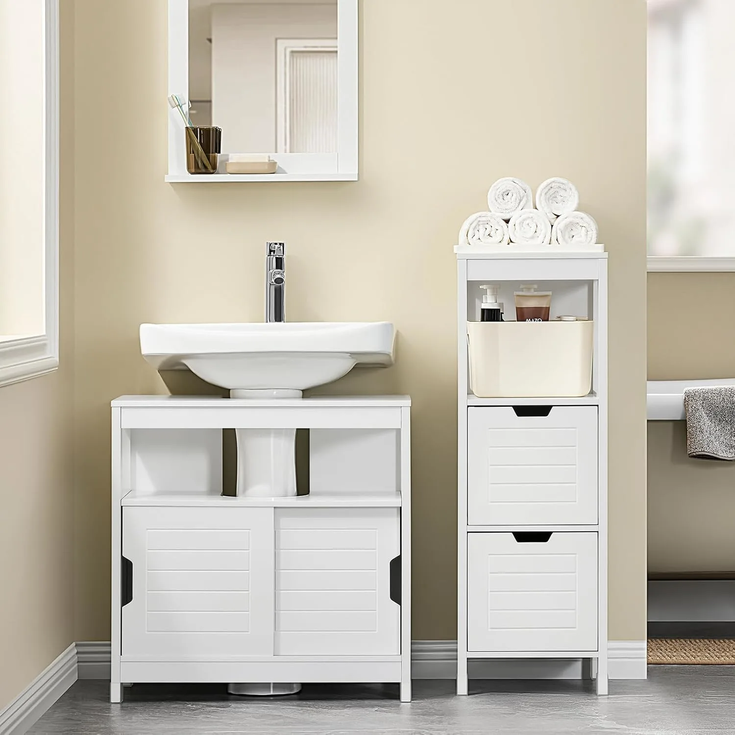 Under Sink Cabinet Bathroom Storage Small Space - Image 2