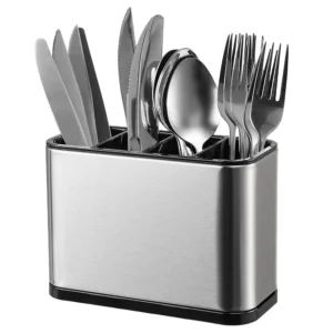 Kitchen Utensil Holder - Stainless Steel Cutlery Organiser