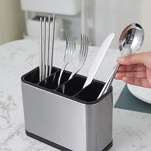 Kitchen Utensil Holder - Stainless Steel Cutlery Organiser - Image 2