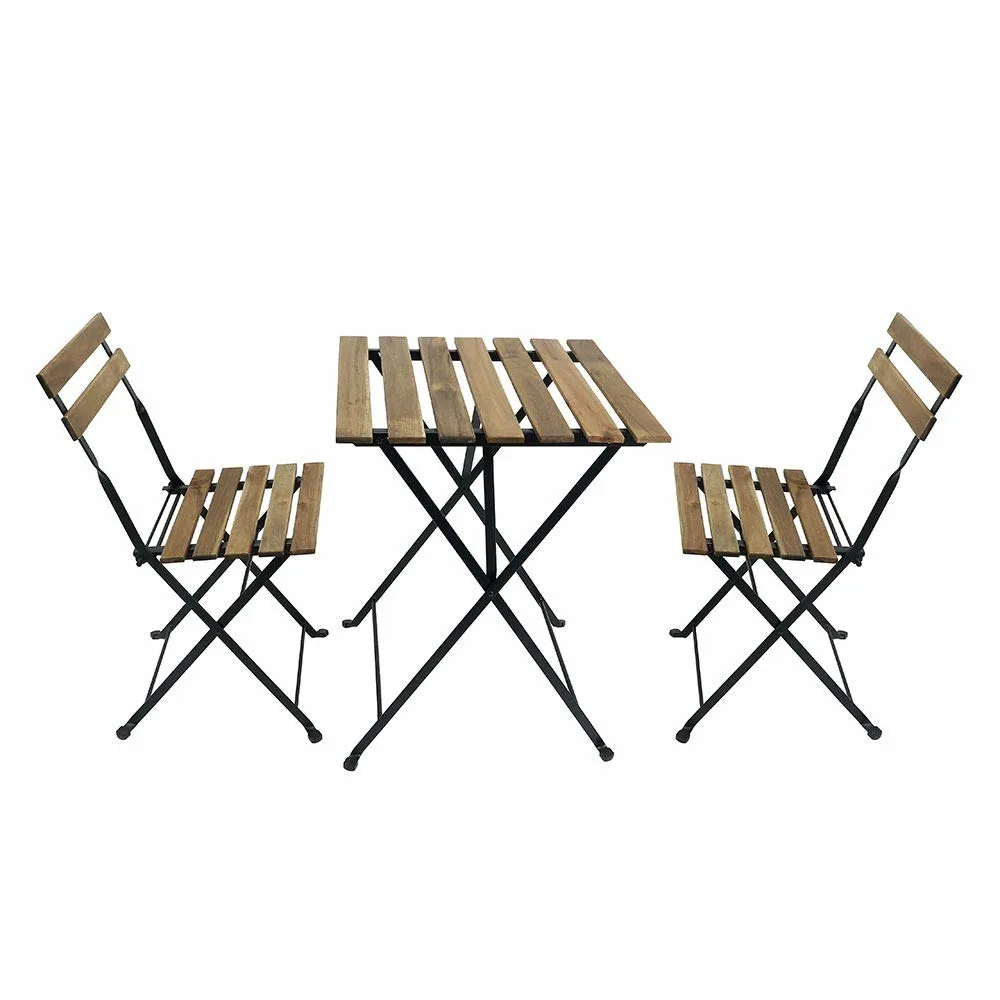 Yatai Bistro Set - Folding Patio Table & Chairs