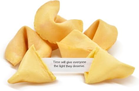 Soeos Fortune Cookies, Fortune Cookies Individually Wrapped Bulk, Approx 50 Cookies, Individually Packed Crisp Cookies with Fun, Traditional Chinese New Year Fortune Cookie, 8 Ounce (1 Pack)