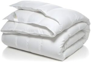 Cotton Home Casual Bedding Comforter Duvet Insert White Luxury Microfiber All Seasonal Quilted Comforter/Duvet with Corner Tabs Lightweight Breathable Machine Washable Bedding Essentials (220x240cm)