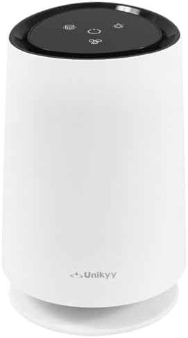 Air Purifier, USB Air Purifiers for Office Closet Desk Small Room, Super Quiet with LED Night Light, No Adapter, for Smokers Pollen Pets Dust Odors in Office Desktop Air Cleaner LumiAir Mini