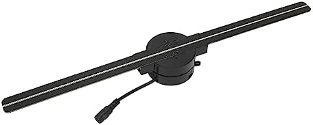 Goshyda 3D Hologram Fan, 16.5 Inch 3D Holographic Advertising Display 2000 X 224 WiFi 3D Projector 2 Blades with 224 LED Light Beads Christmas Shop Store Shop Bar (UK Plug)