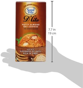 Sugar Free D'lite Nutty Almond Oat Cookies 150g