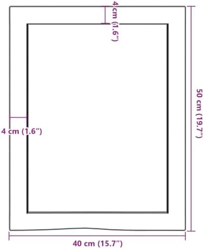 vidaXL Bathroom Countertop, Bathroom Worktop for Replacement, Vanity Top with Live Edge, Worktop Cabinet Top Table Top, Light Brown Treated Solid Wood