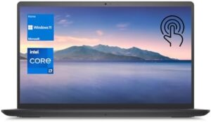 DELL Inspiron 3520 15.6" Touchscreen i7 Laptop, 15.6" FHD Touchscreen, Intel Core i7-1255U, 16GB RAM, 1TB SSD, Numeric Keypad, Webcam, SD Card Reader, HDMI, Wi-Fi, Windows 11 Home, Black