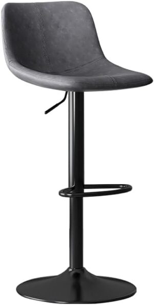 Bar Stools Modern Adjustable Counter Swivel BarStools, Breakfast Stools with Back and Footrest, Dining Chairs for Bar Kitchen Dining Room