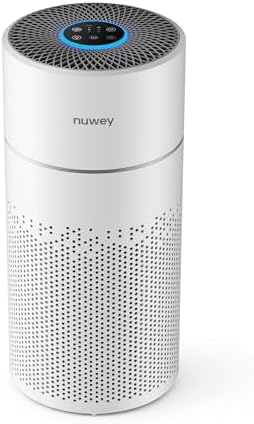 Nuwey by Nutricook Air Purifier for Home & Office, 4-Stage H13 True HEPA Filter (99.97%) | 330 CADR | 130 m² | Smart Air Quality Sensor | Removes Allergens, Dust, Smoke & Pet Dander | 3-Year Warranty