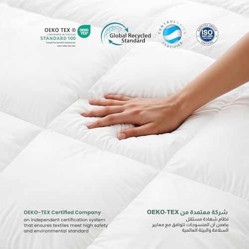 Cotton Home Casual Bedding Comforter Duvet Insert White Luxury Microfiber All Seasonal Quilted Comforter/Duvet with Corner Tabs Lightweight Breathable Machine Washable Bedding Essentials (220x240cm)