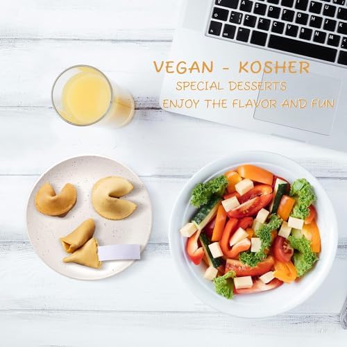 Soeos Fortune Cookies, Fortune Cookies Individually Wrapped Bulk, Approx 50 Cookies, Individually Packed Crisp Cookies with Fun, Traditional Chinese New Year Fortune Cookie, 8 Ounce (1 Pack)