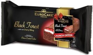 Euro Cake Black Forest Coated with Rich Cherry Filling 150 g, 2-Pack