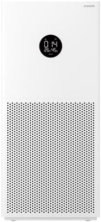 Xiaomi Smart Air Purifier 4 Lite with 75m² Coverage, App/Voice Control, Suitable For Large Room, 360 m³/h PCADR, Oled Touch Screen Display - Mi Home App, Works With Alexa - White