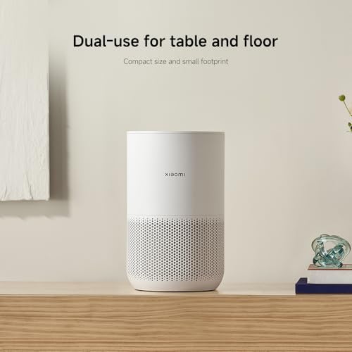 Xiaomi Smart Air Purifier 4 Compact for Bedroom, Office, Desktop, with 48m² Coverage, Allergen Removal, 230m³/h PCADR, Smart App & Voice Control, White