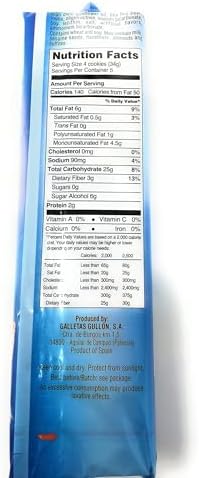 Gullon Sugar Free Fiber Cookies, 6 oz.