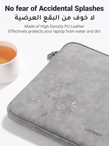 UGREEN Laptop Sleeve 13-13.9'' Shockproof and Waterproof Leather Laptop Case Portable Notebook Sleeve 13 Inch Notebook Protective Case Cover Fit for MacBook Pro Lenovo IdeaPad ThinkPad Dell Latitude