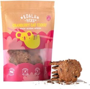 Koala Picks Cranberry Oat Cookies - 8 pcs/pack - Delectable Cookies Made with Real Cranberries and Oats, Perfect for Snacking and Sharing, Free from Artificial Flavor and Preservatives