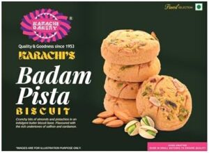 KARACHI BAKERY BISCUITS BADAM PISTA 400GM X20PCS