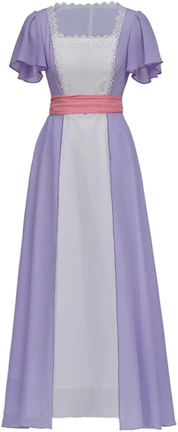 iSHOWcos Titanic Rose Cosplay Costume Swim Dress Rose White and Purple Dress Women Evening Party Gown Regency Dress
