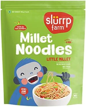 Slurrp Farm No Maida Millet Noodles | Not Fried, MSG Little - 192 g