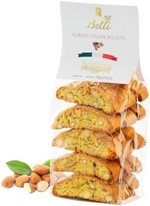 Italian Almond Biscotti | Made in Tuscany, Italy | Belli Traditional Semi Soft Biscuits