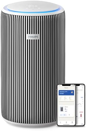 Philips Smart Air Purifier PureProtect 3200 Series - 135 m2, HEPA, Active Carbon, 5 Speeds, Sleep Mode, Child Lock, Connected to Smart Phones, Silver/White - AC3220/10