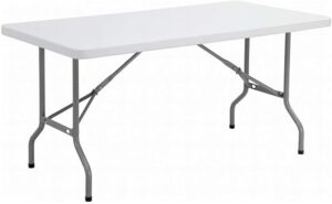 SHOWAY 1.8M 6Ft Foldable Lightweight Table, Durable Outdoor And Indoor Portable Colour White, Lc-1.8M-6Ft-08