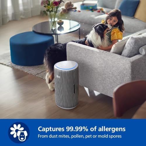 Philips Smart Air Purifier PureProtect 3200 Series - 135 m2, HEPA, Active Carbon, 5 Speeds, Sleep Mode, Child Lock, Connected to Smart Phones, Silver/White - AC3220/10