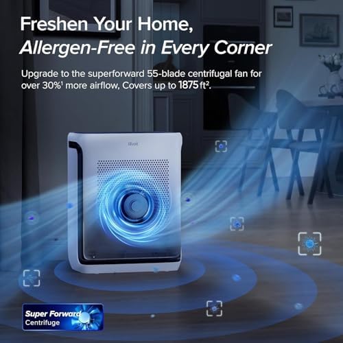 LEVOIT Air Purifiers for Home Large Room Up to 1800 Ft² in 1 Hr with Washable Pre-Filter, Air Quality Monitor, Smart WiFi, HEPA Sleep Mode for Allergies, Pet Hair in Bedroom, Vital 200S-P, White