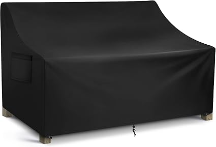 WLEAFJ Patio Sofa Cover Waterproof, Outdoor Loveseat Cover, Heavy Duty Deep Lounge Loveseat Cover, Large Lawn Patio Furniture Covers with Air Vent, 70’’ W x 38’’ D x 31’’ H