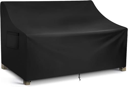WLEAFJ Patio Sofa Cover Waterproof, Outdoor Loveseat Cover, Heavy Duty Deep Lounge Loveseat Cover, Large Lawn Patio Furniture Covers with Air Vent, 70’’ W x 38’’ D x 31’’ H