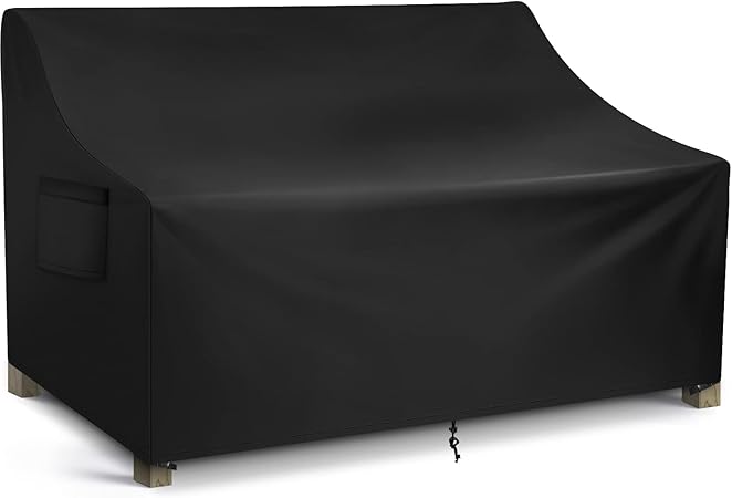 WLEAFJ Patio Sofa Cover Waterproof, Outdoor Loveseat Cover, Heavy Duty Deep Lounge Loveseat Cover, Large Lawn Patio Furniture Covers with Air Vent, 70’’ W x 38’’ D x 31’’ H