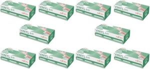 ZALCOON Vinyl Exam disposable Gloves, 4.5g latex free Powder Free Gloves for light use, Home, Cleaning, Food Prep, Food safe and Non-Sterile (5 Pack x 100 Pieces)