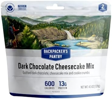 Backpacker's Pantry Dark Chocolate Cheesecake, Two Serving Pouch, (Packaging May Vary)