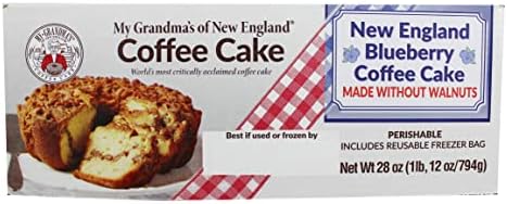 My Grandma's New England Blueberry Coffee Cake - Moist and Flavorful Coffee Cake - Maple Sweetened Cake for Special Occasions - 1.75 Pound (My Grandma's Blueberry Coffee Cake)