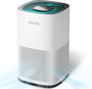 AIRTOK Air Purifiers Large Room with H13 True HEPA Filter for Bedroom Home - Air Purifier for Allergies and Pets Smoke Mold Dust Dander Odor Coverage Max 793 ft2 99.9% Removal to 0.1mic Ozone-Free