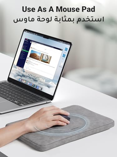 UGREEN Laptop Sleeve 13-13.9'' Shockproof and Waterproof Leather Laptop Case Portable Notebook Sleeve 13 Inch Notebook Protective Case Cover Fit for MacBook Pro Lenovo IdeaPad ThinkPad Dell Latitude