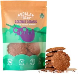 Koala Picks 8pcs Coconut Cookies with Date Powder, Oats & Unsalted Butter 160g – Free from Refined Sugar, Preservatives, Artificial Flavors & Transfat, Healthy Snack for Kids & Adults