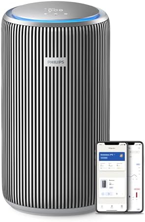 Philips Smart Air Purifier PureProtect 4200 Series - Rooms up to 156 m2, HEPA, Active Carbon, 5 Speeds, Sleep Mode, Child Lock, Connected to Air+App, Supernova Silver - AC4220/12